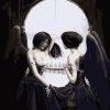 White Skull Woman Black and White Paint By Numbers