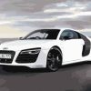 White Audi R8 Sport Car Paint By Numbers