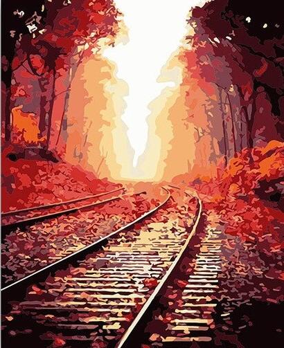 finished Maple Forest Railway painting