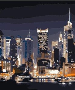 Manhattan Cityscape USA Paint By Numbers