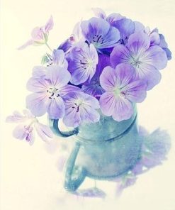 Light Purple Flower Painting Kit Paint By Numbers