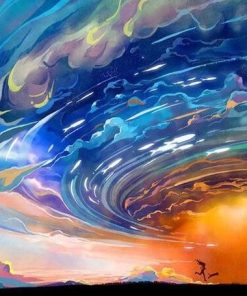 Rainbow Sky Landscape Paint By Numbers