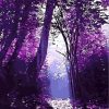 Purple Forest Landscape Paint By Numbers