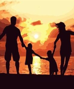 Romantic Sunset Couple Paint By Numbers