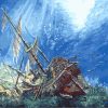 Shipwreck Ocean Scene Paint By Numbers