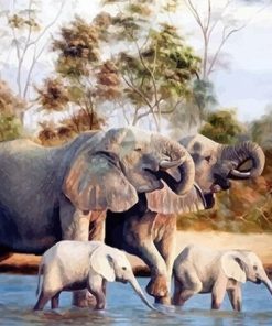 Elephant Wildlife Paint By Numbers