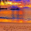Scenic Beachside Sunset Paint By Numbers