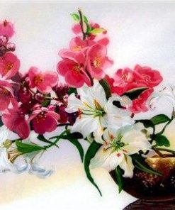 Rose and Lily Flower Painting Paint By Numbers