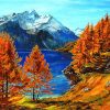 Mountain Lake Scenery Paint By Numbers