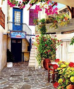 Santorini Streets Greece Paint By Numbers