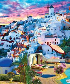 Santorini Greece Cityscape Paint By Numbers