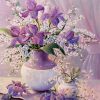 Romantic Purple Flower Art Paint By Numbers