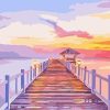Romantic Ocean Boardwalk Paint By Numbers