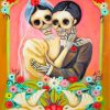 Skull Bride and Groom Paint By Numbers