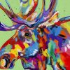 Bull Moose Animal Paint By Numbers