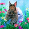 Bunnies in Garden Paint By Numbers