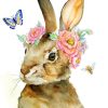 Bunny Rabbit Flower Paint By Numbers