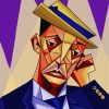 Buster Keaton Colorful Cubism Paint By Numbers