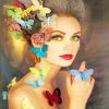Butterflies Woman Paint By Numbers