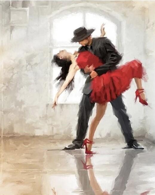 Finalizing the Lover Couple Paint By Numbers artwork