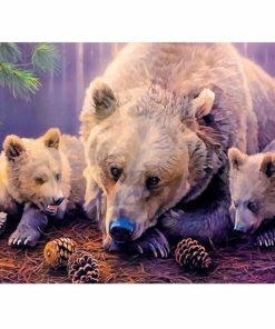 Baby Bear Family Paint By Numbers