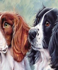 Twin Dogs Puppy Paint By Numbers