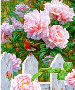 Pink Flower Rose Paint By Numbers