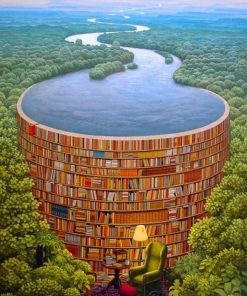 Forest River Scene Paint By Numbers