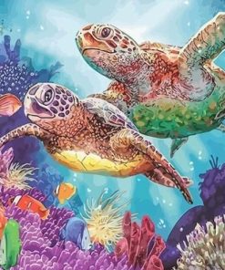 Turtle Undersea Adventure Paint By Numbers