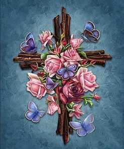 Flower Branches Butterfly Paint By Numbers