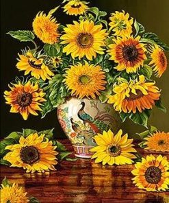 Vibrant Sunflower Vase Paint By Numbers