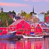 Colorful Lunenburg Harbours Paint By Numbers