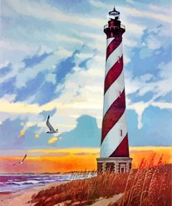 Cape Hatteras Lighthouse North Carolina Paint By Numbers