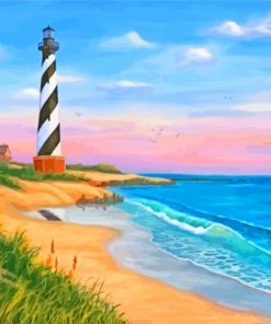 North Carolina Seascape Paint By Numbers