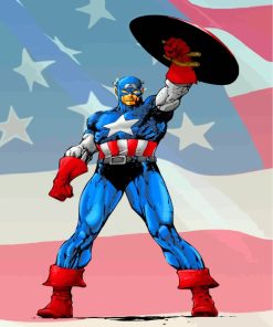 Captain America Superhero Paint By Numbers