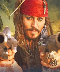 Captain Jack Sparrow Caribbean Paint By Numbers