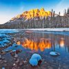 Castle Mountain Canada Winter Paint By Numbers
