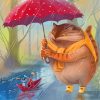 Cat And Mouse Rainy Day Paint By Numbers