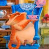 Fat Cat Tea Time Paint By Numbers