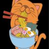 Cat with Ramen Noodles Paint By Numbers