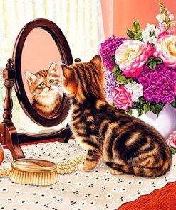 Cat Reflections Animal Paint By Numbers