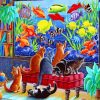 Cats and Kittens with Tropical Fish Paint By Numbers