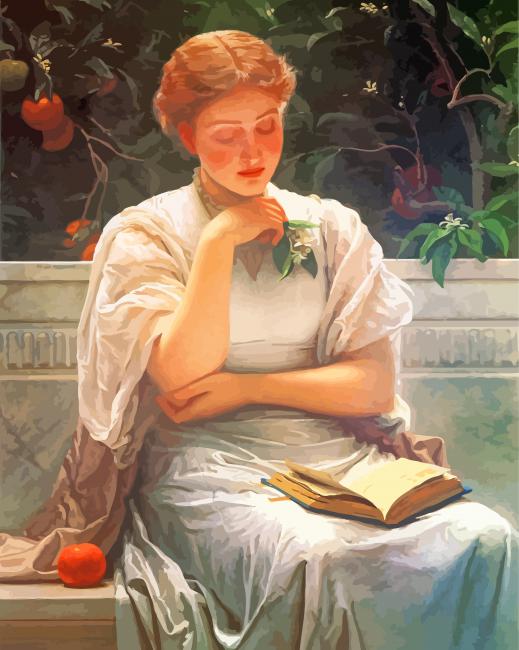 Finalizing the Artwork Charles Edward Reading Lady