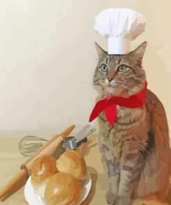 Chef Cat DIY Kit Paint By Numbers