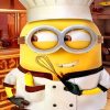 Chef Minion Cartoon Paint By Numbers