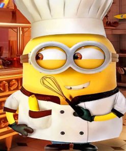Chef Minion Cartoon Paint By Numbers