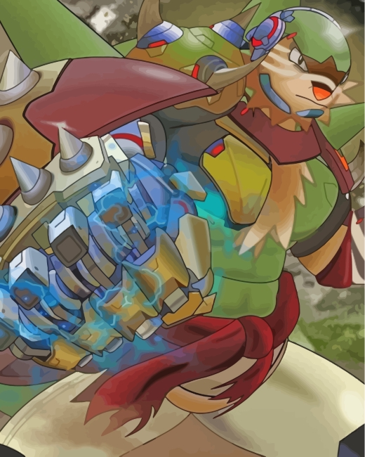 Finalizing the Chesnaught Animation Paint By Numbers artwork