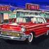 Red Chevy Bel Air Muscle Car Paint By Numbers