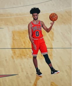 Chicago Bulls Basketball Coby White Paint By Numbers