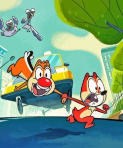 Fun Chip N Dale Cartoon Paint By Numbers